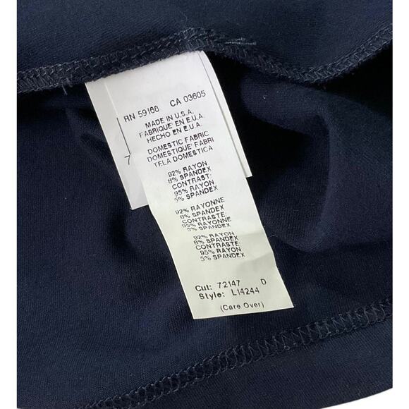 21-1 Karen Kane Navy Blue Fit & Flare Dress MSRP $98 Women Size Medium NWT - Picture 4 of 6